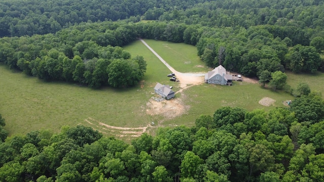 450 Lowe Branch Rd, Centerville, TN 37033 - aerial view of property and surrounding area featuring rural landscape and a heavily wooded area
