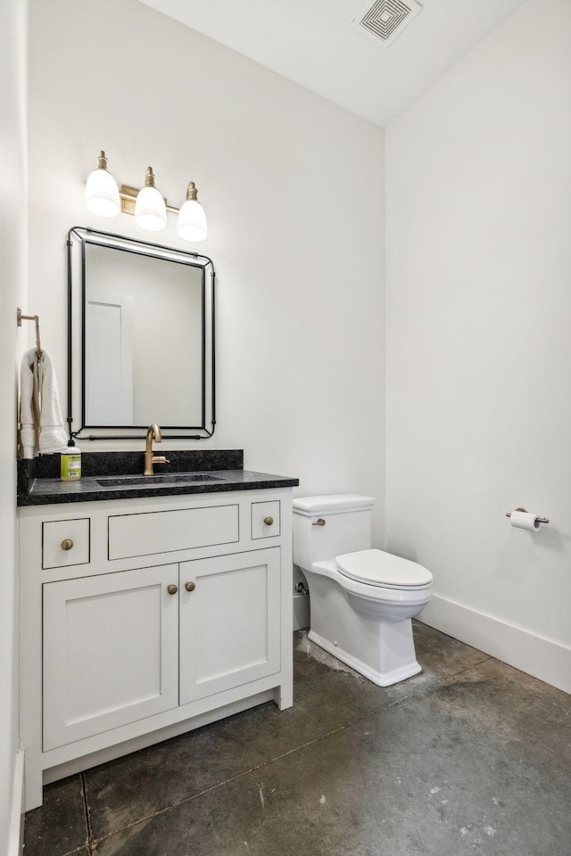 1249 Wilson School Rd, Chapel Hill, TN 37034 - half bath with unfinished concrete floors and vanity