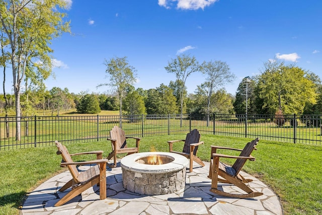 1249 Wilson School Rd, Chapel Hill, TN 37034 - view of patio featuring an outdoor fire pit and view of scattered trees