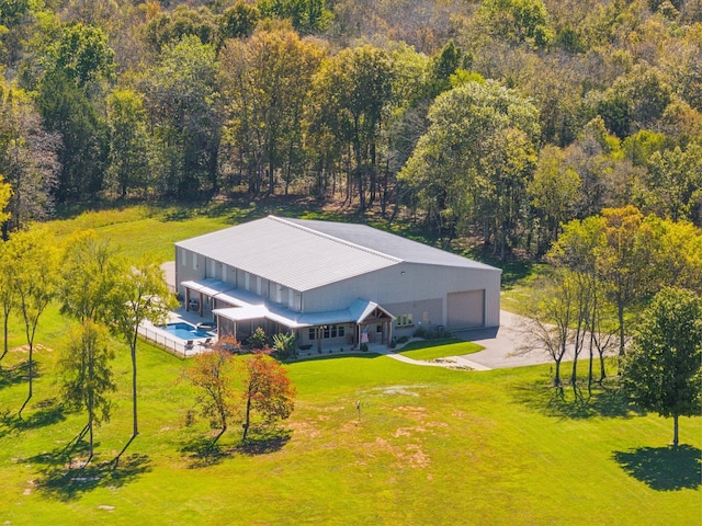 1249 Wilson School Rd, Chapel Hill, TN 37034 - view from above of property with a heavily wooded area