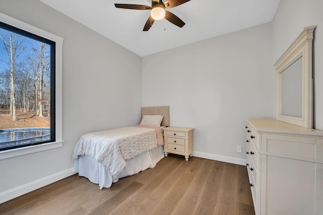 673 Billy Wynn Rd, Dickson, TN 37055 - bedroom featuring multiple windows, wood finished floors, and ceiling fan