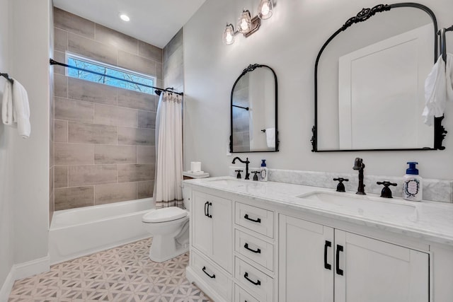 673 Billy Wynn Rd, Dickson, TN 37055 - full bath featuring shower / bath combo and double vanity