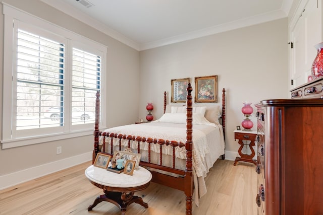 1036 Wilderness Way, Cottontown, TN 37048 - bedroom featuring light wood-style flooring, multiple windows, and crown molding