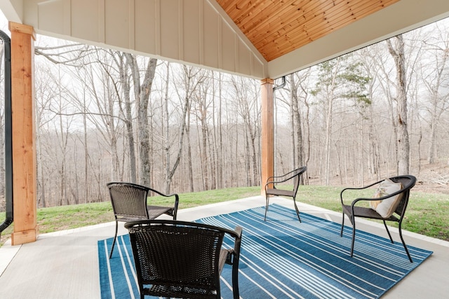 1036 Wilderness Way, Cottontown, TN 37048 - view of patio / terrace with a forest view