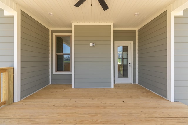 1189 Goose Dr, Springfield, TN 37172 - wooden deck with a ceiling fan