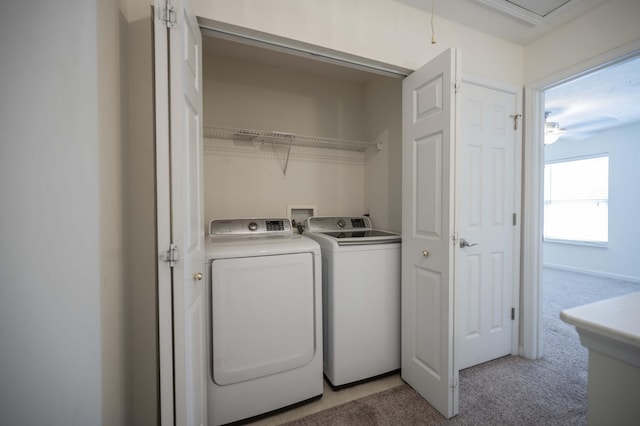 482 Flintlock Ct, Nashville, TN 37217 - washroom with washing machine and clothes dryer and light carpet