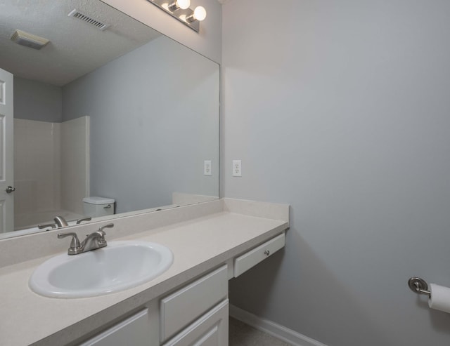 482 Flintlock Ct, Nashville, TN 37217 - full bathroom featuring vanity, tub / shower combination, tile patterned floors, and a textured ceiling