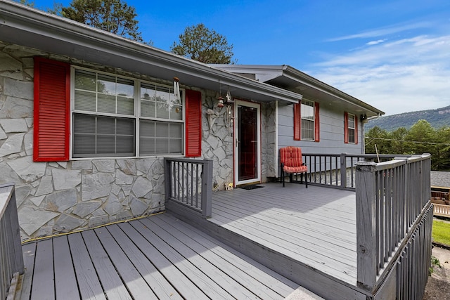 460 E Georgia Ave, Whitwell, TN 37397 - wooden deck featuring a mountain view