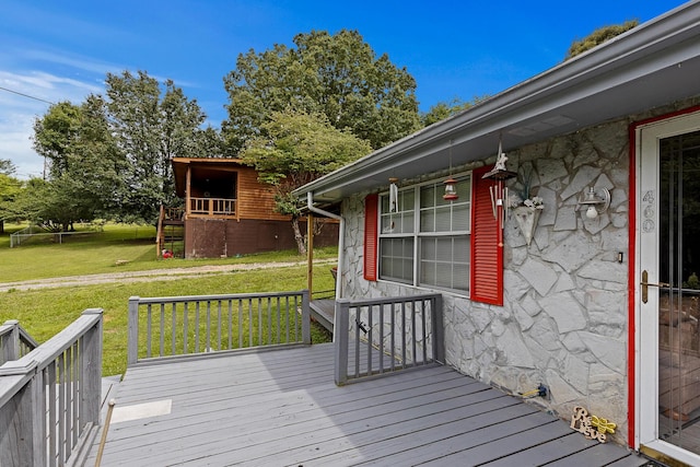 460 E Georgia Ave, Whitwell, TN 37397 - deck with a lawn