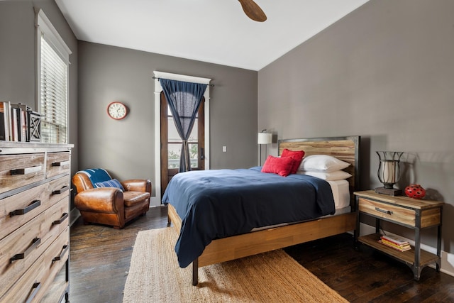 1711 Sevier St, Nashville, TN 37206 - bedroom featuring dark wood-type flooring and ceiling fan