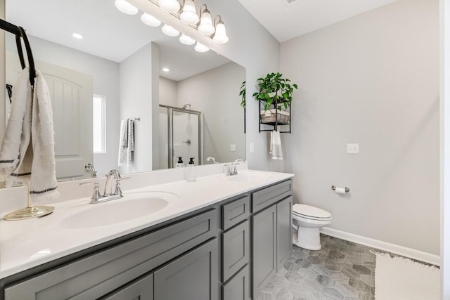 2122 Oak Dr, Murfreesboro, TN 37128 - bathroom featuring double vanity and a stall shower