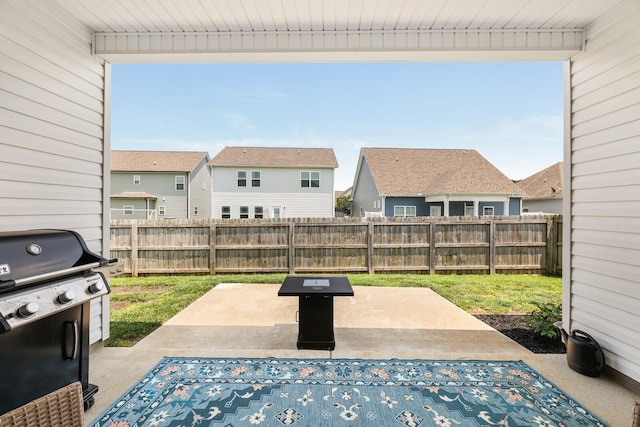 2122 Oak Dr, Murfreesboro, TN 37128 - view of patio featuring area for grilling and a residential view