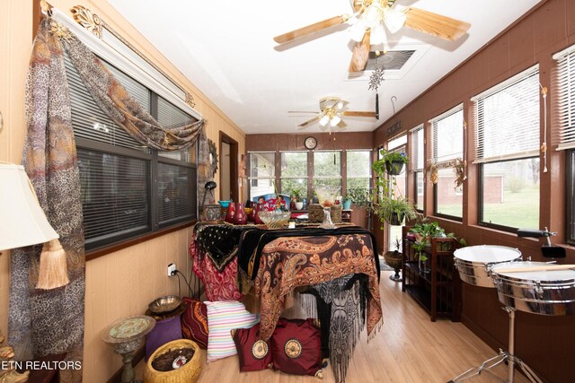 311 E Chestnut Hill Rd, Townsend, TN 37882 - sunroom / solarium featuring wood finished floors and wooden walls
