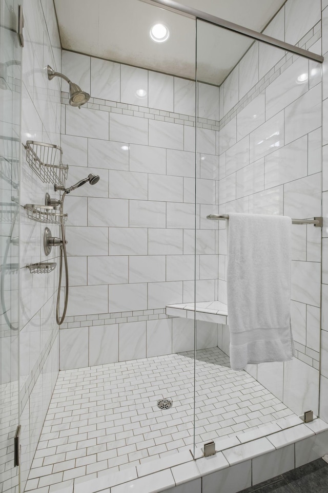 4253 Jamesborough Pl, Nashville, TN 37215 - bathroom with a stall shower and recessed lighting