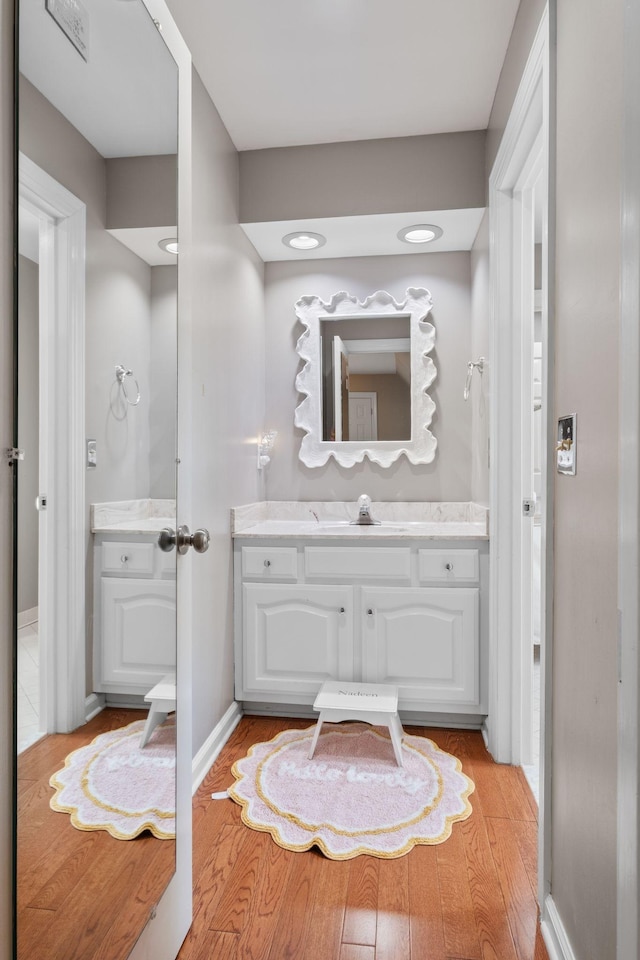 4253 Jamesborough Pl, Nashville, TN 37215 - bathroom featuring vanity and wood finished floors