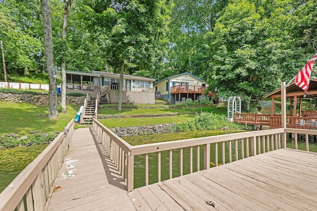 1795 Lake Logan Rd, Ardmore, TN 38449 - deck with a yard and view of scattered trees