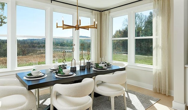 27 Cowan Ct, Mount Juliet, TN 37122 - dining room with a chandelier, plenty of natural light, and wood finished floors