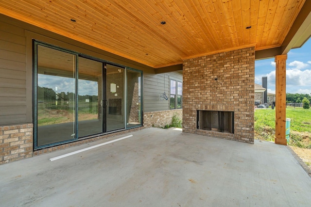 5414 Old Salem Rd, Rockvale, TN 37153 - view of patio with an outdoor brick fireplace