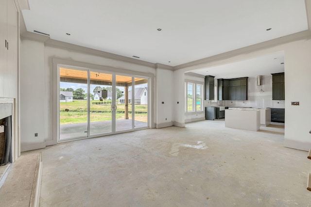 5414 Old Salem Rd, Rockvale, TN 37153 - unfurnished living room featuring unfinished concrete flooring