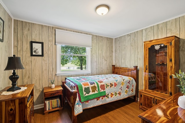 7180 Elrod Rd, Fairview, TN 37062 - bedroom featuring wood finished floors and wooden walls