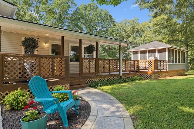 7180 Elrod Rd, Fairview, TN 37062 - porch with a sunroom and a lawn