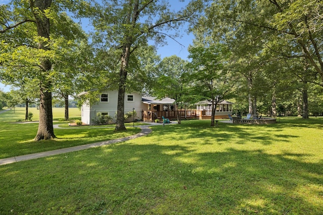 7180 Elrod Rd, Fairview, TN 37062 - view of green lawn featuring a deck