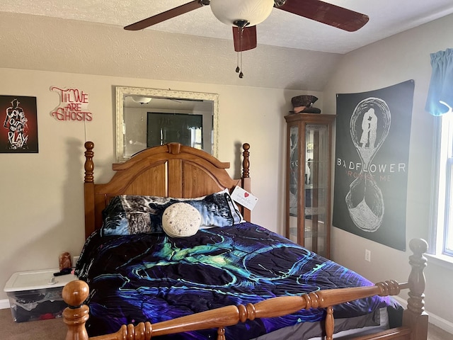 4038 Mount Zion Rd, Morrison, TN 37357 - carpeted bedroom featuring ceiling fan and vaulted ceiling