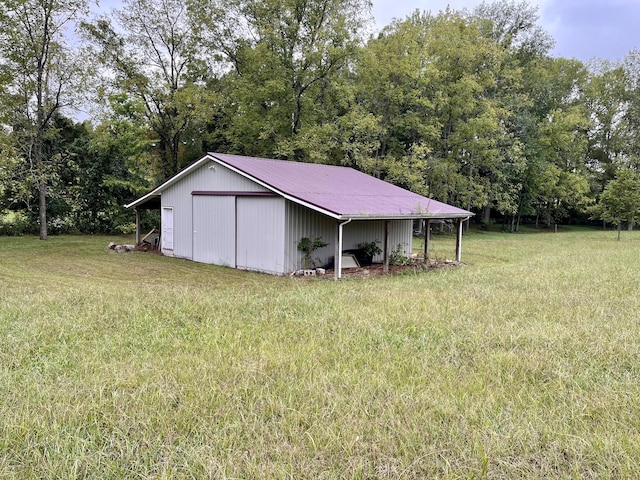4038 Mount Zion Rd, Morrison, TN 37357 - view of pole building with a yard