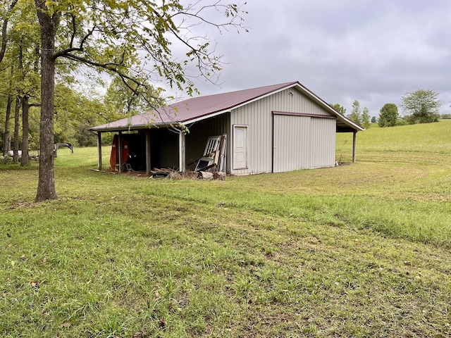 4038 Mount Zion Rd, Morrison, TN 37357 - view of pole building with a lawn