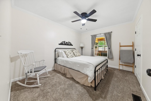 1704 Christi Ave, Chapel Hill, TN 37034 - carpeted bedroom featuring ornamental molding and ceiling fan