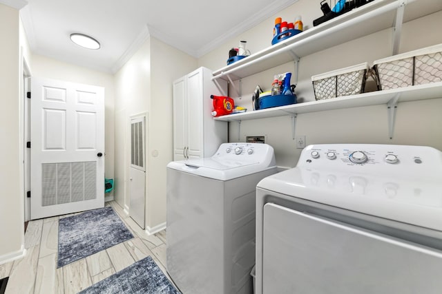 1704 Christi Ave, Chapel Hill, TN 37034 - washroom with washer and dryer, ornamental molding, and cabinet space