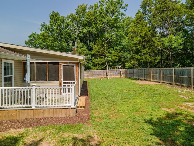 1704 Christi Ave, Chapel Hill, TN 37034 - fenced backyard featuring a sunroom