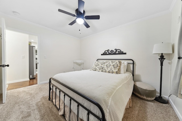 1704 Christi Ave, Chapel Hill, TN 37034 - carpeted bedroom with crown molding and a ceiling fan