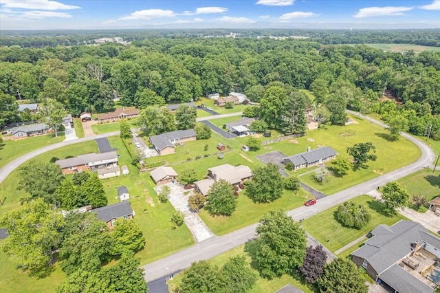 89 Belmar Cir, Manchester, TN 37355 - aerial perspective of suburban area featuring a forest