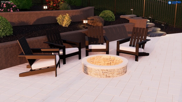 800 Singleton Ln, Brentwood, TN 37027 - view of patio / terrace featuring a fire pit