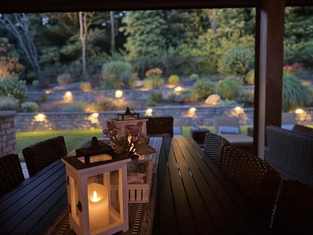 800 Singleton Ln, Brentwood, TN 37027 - wooden terrace featuring outdoor dining area