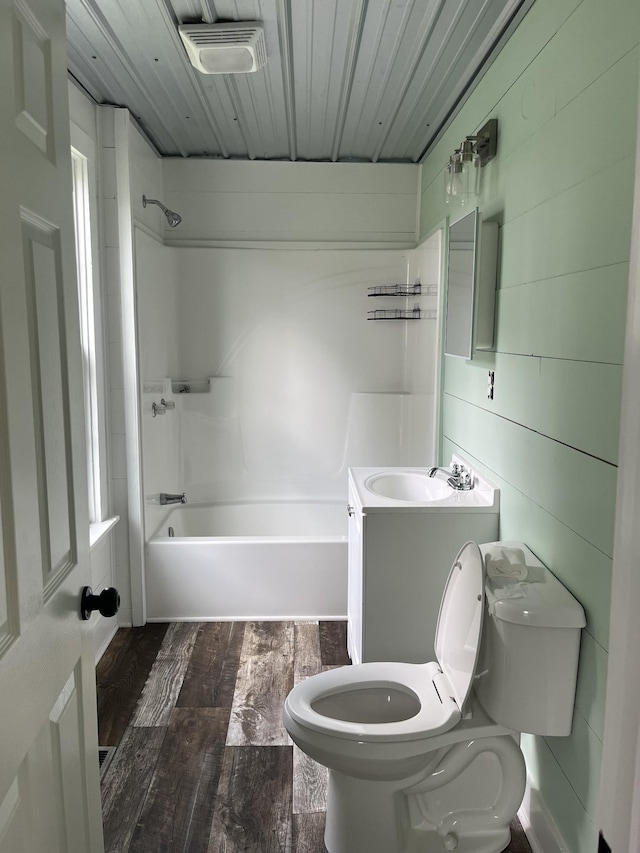 218 Ward Ave E, Carthage, TN 37030 - bathroom with  shower combination, wood finished floors, vanity, and wood ceiling