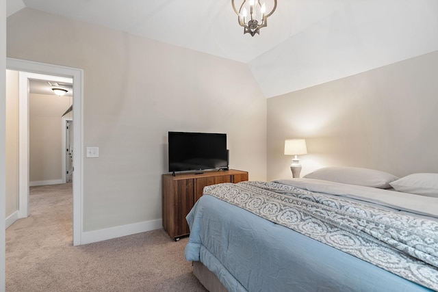 730 Fontwell Ln, Franklin, TN 37064 - bedroom featuring vaulted ceiling and carpet