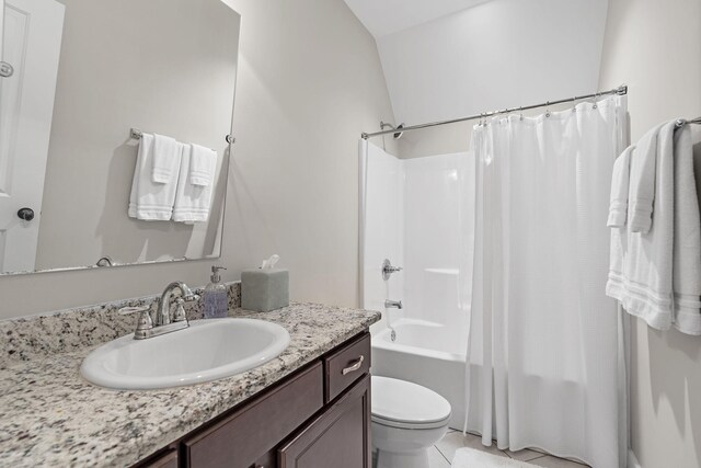 730 Fontwell Ln, Franklin, TN 37064 - full bathroom featuring vanity, shower / bathtub combination with curtain, and tile patterned flooring