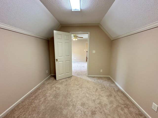 1759 Ardmore Hwy, Taft, TN 38488 - additional living space featuring a textured ceiling, carpet, and vaulted ceiling
