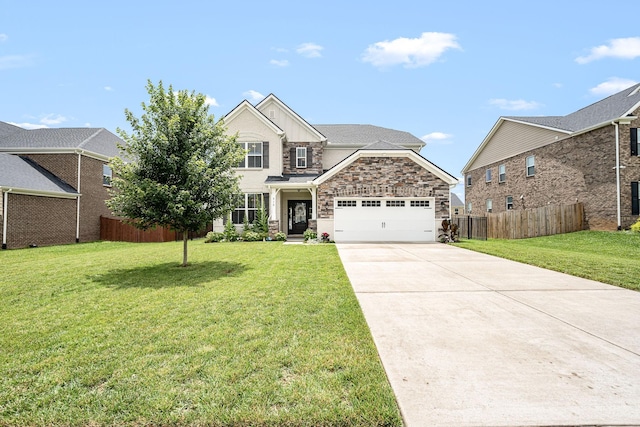810 Corlew St, Murfreesboro, TN 37130 - craftsman-style home with an attached garage, driveway, stone siding, and board and batten siding
