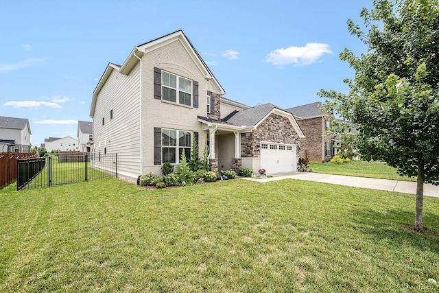 810 Corlew St, Murfreesboro, TN 37130 - view of front of property featuring concrete driveway, an attached garage, and stone siding
