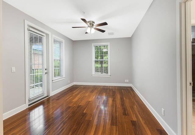 307 Seven Springs Way Unit 103, Brentwood, TN 37027 - spare room with ceiling fan and wood finished floors