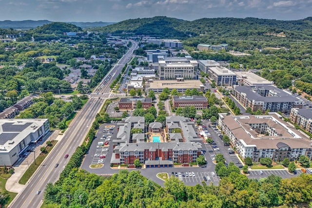 307 Seven Springs Way Unit 103, Brentwood, TN 37027 - drone / aerial view of a main thoroughfare and mountains