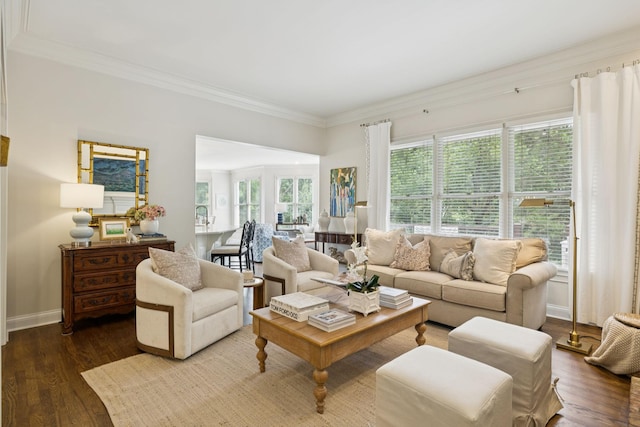 216 Bramerton Ct, Franklin, TN 37069 - living area featuring crown molding and wood finished floors