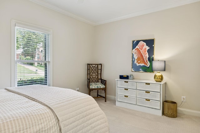 216 Bramerton Ct, Franklin, TN 37069 - bedroom featuring light colored carpet and ornamental molding