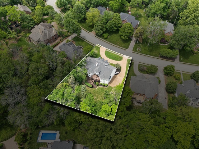 216 Bramerton Ct, Franklin, TN 37069 - aerial view of property's location with property boundaries highlighted and nearby suburban area