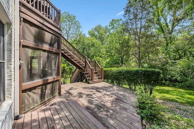216 Bramerton Ct, Franklin, TN 37069 - wooden deck featuring stairs