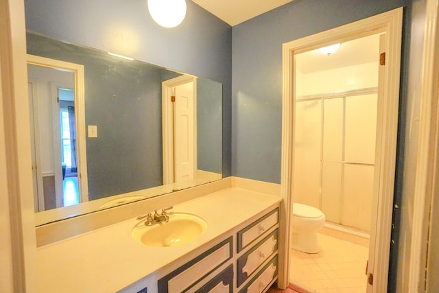 1094B Center Point Rd, Hendersonville, TN 37075 - bathroom featuring vanity, a shower stall, and tile patterned floors