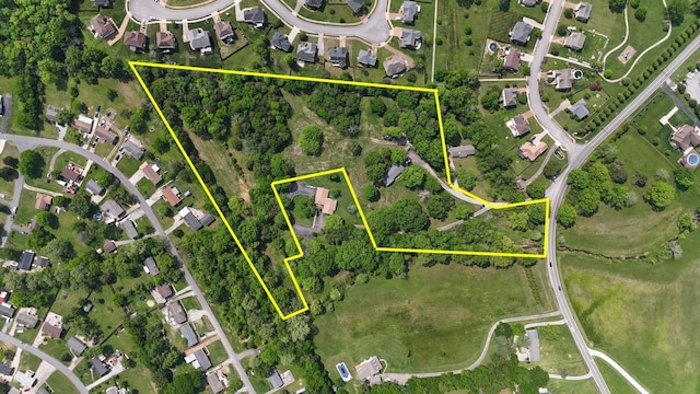 1094B Center Point Rd, Hendersonville, TN 37075 - aerial view of property's location with property parcel outlined